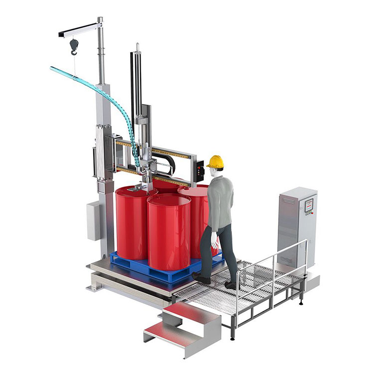 IBC Barrel Rocker အမျိုးအစား Lithium Battery Liquid Filling Machine